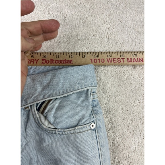 ATELIER Womens High Rise Flip over Waist Straight‎ Leg Open Knee Jeans 26x29 - Picture 5 of 14